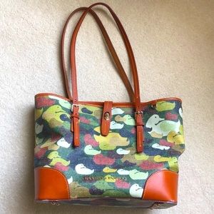 Dooney & Bourke Multicolor Duck Print Tote